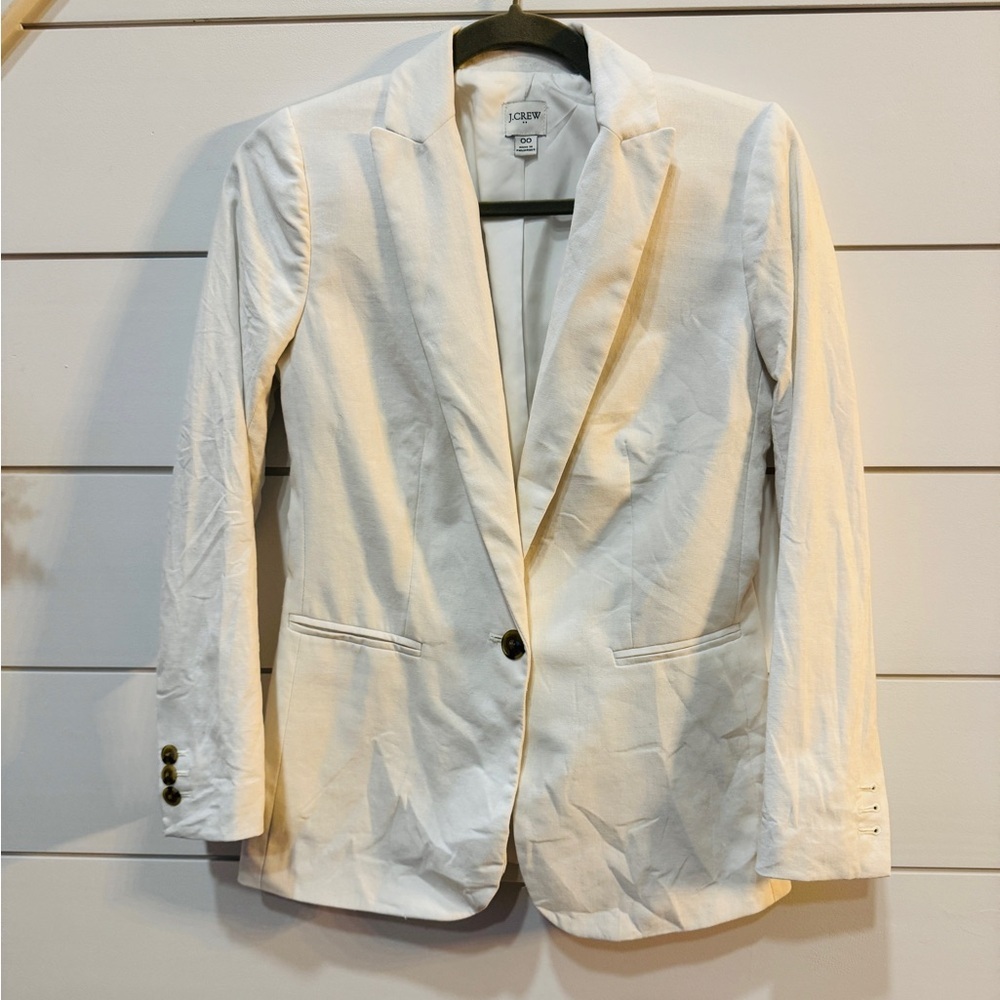 J. Crew White Linen-blend Holland Blazer
Size 00 - Picture 3 of 9